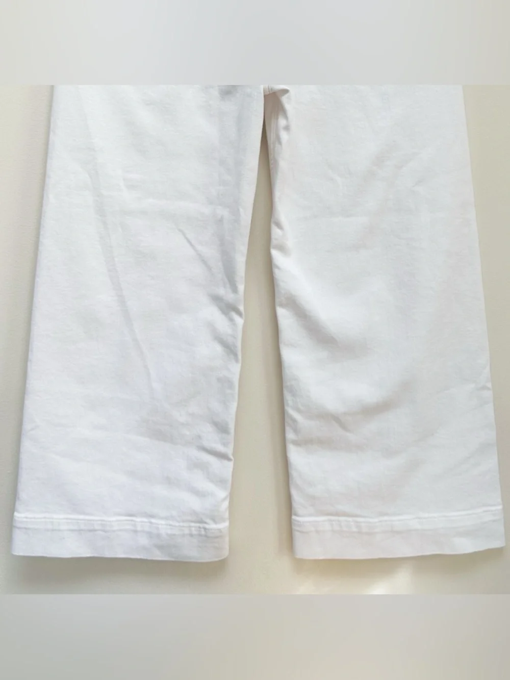 Anthropologie Maeve The Colette Crop Wide-Leg High Rise Jeans in White size 30 - Picture 10 of 14
